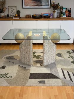 Stone Base Dining Table