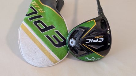 LH MINT CALLAWAY EPIC FLASH DRIVER 9.0 ADJUSTABLE FADE, DRAW MATRIX PROTO RED TIE OC DESIGN R. FLEX GRAPHITE SHAFT W/ GOLF PRIDE GRIP Including an Ori