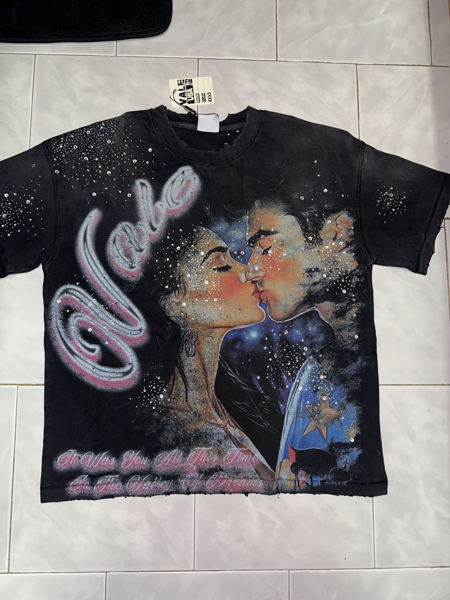 VALE FOREVER FATED YOURS BLING TEE [BLACK)