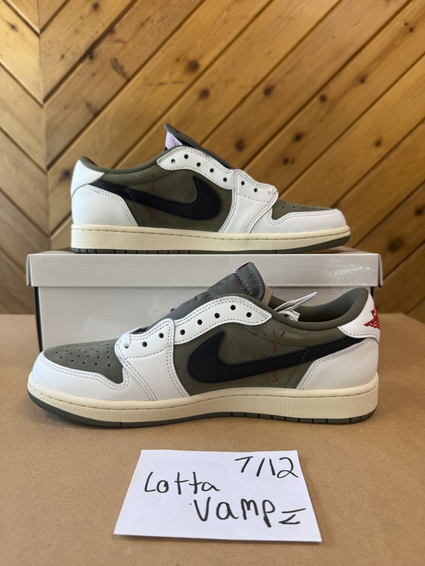 Jordan 1 Retro Low OG SP Travis Scott Medium Olive Size 10