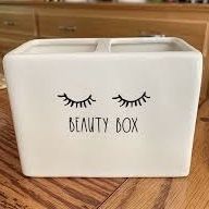 Rae Dunn Beauty Box Makeup Brush Holder 213
