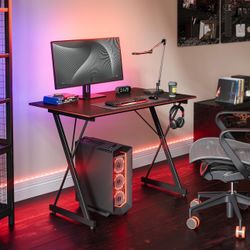 Gaming Desk 32 Inch PC Computer Desk, Home Office Desk Table Gamer Workstation, Simple Game Table, Black 