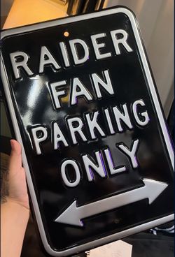 Raiders Parking Sign 
