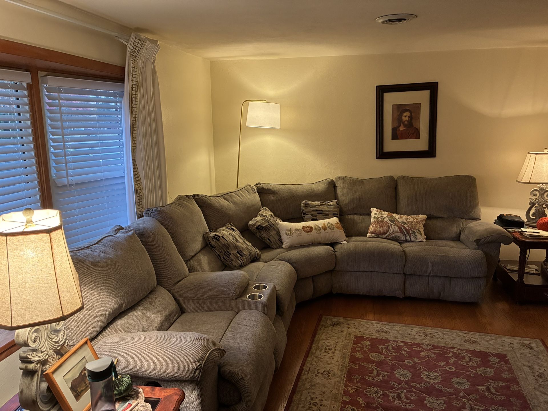 Gray Reclining L Couch