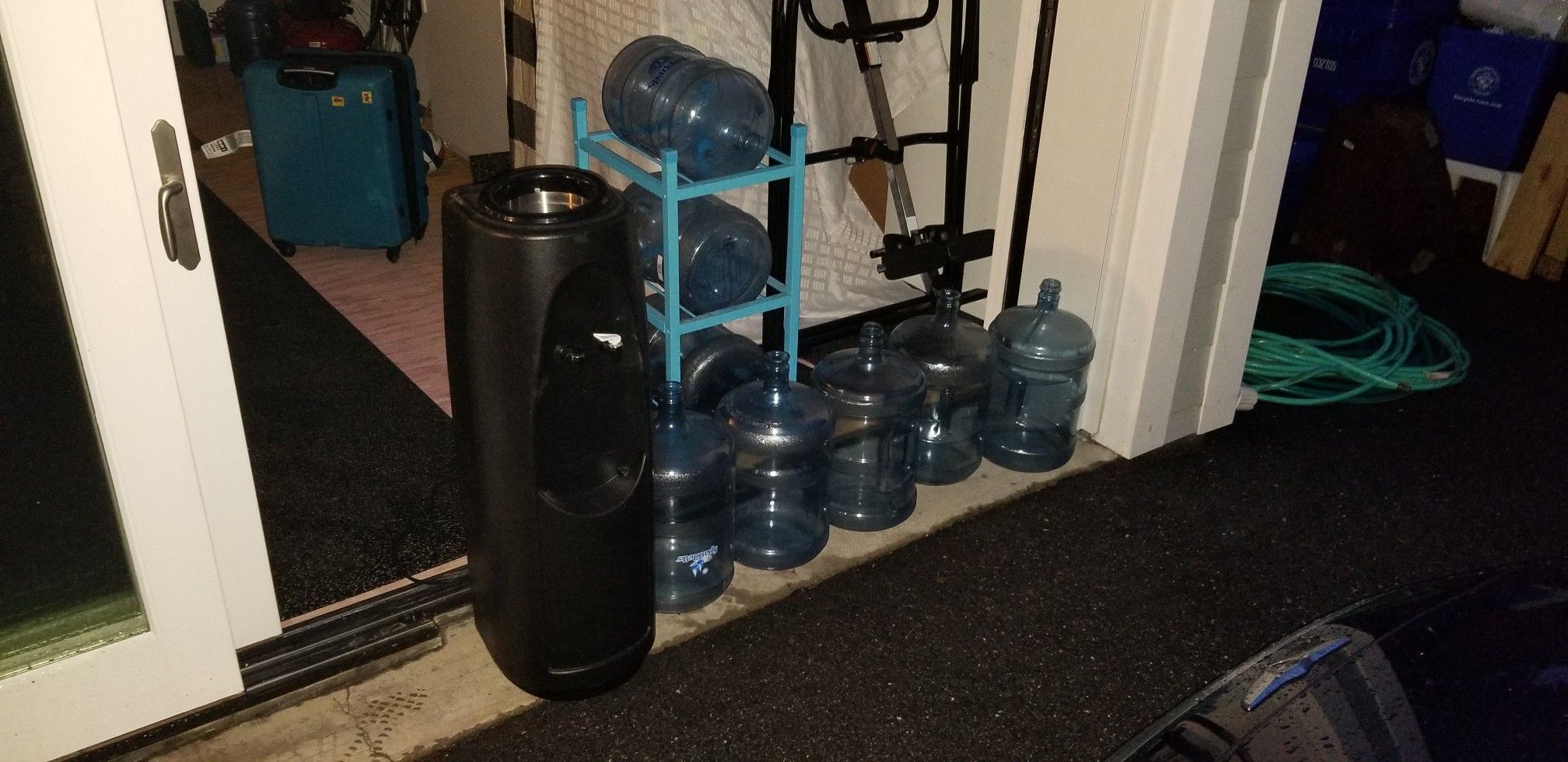Water cooler & extra blue bottles