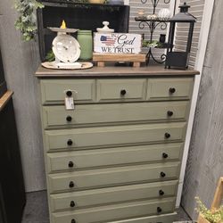 Refinished Dresser Green Antiqued