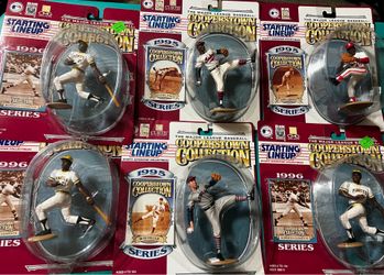 Starting Lineup Cooperstown Collection Baseball Figures — All 6 for $10, Sealed