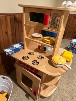 Wooden Kids Play Kitchen Set