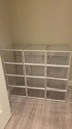 Detachable plastic bin storage