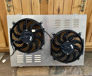 Dual Electric Fans W/ Aluminum Radiator Shroud