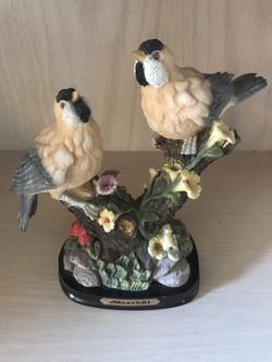 8 inch high porcelain bird statue