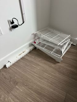 Elfa shelves and mounting rack