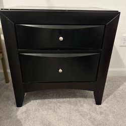 Dark Brown Real Wood Nightstands 
