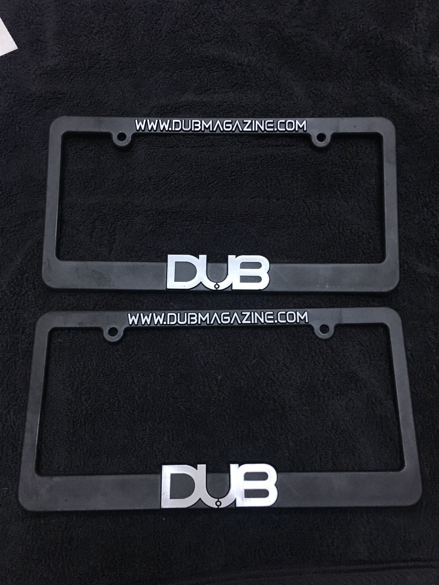 2x (two) DUB MAGAZINE PLASTIC LICENSE PLATE FRAMES BRAND NEW #06