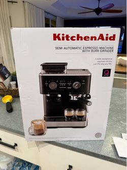 KitchenAid Semi-Automatic Espresso Machine with Burr Grinder – NEW IN BOX