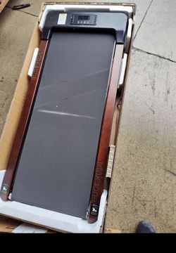 Under Desk Treadmill, Wood Electric Treadmill with Remote Control, Walking Jogging Machine, Installa