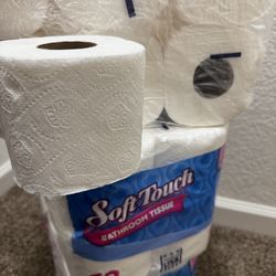 6 full (12 roll) toilet paper new and sealed (cheaper than grandmas 1970 paper roll)