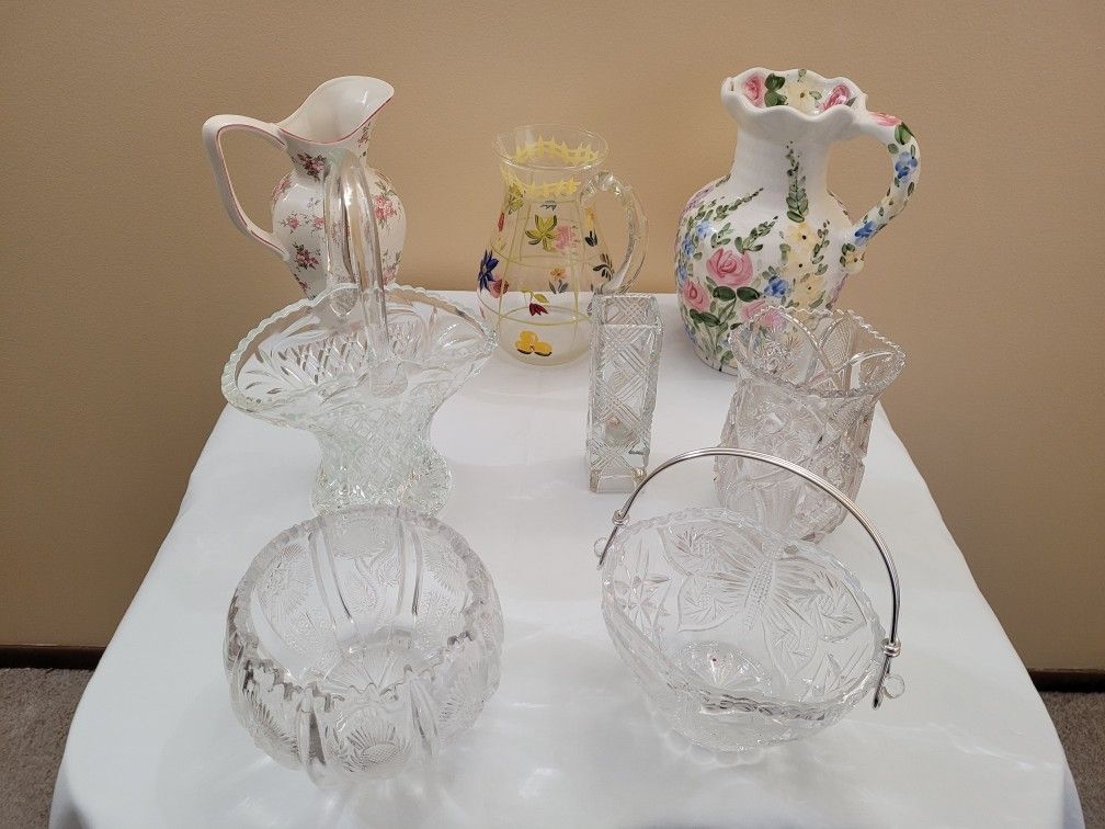 Antique Pottery Glass Porcelain Vases Pictures And Baskets