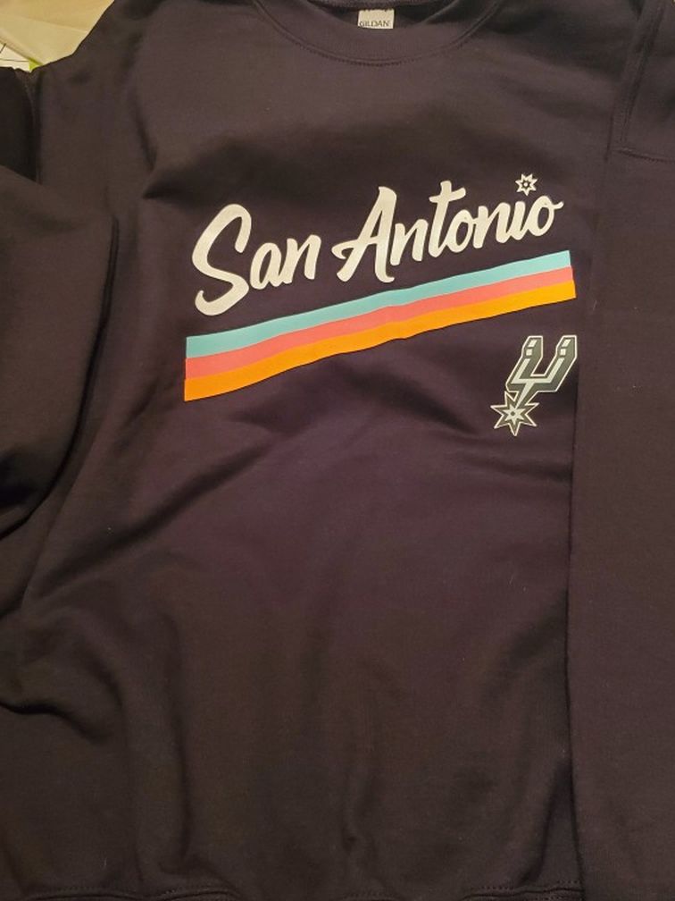 Custom Black Spurs Fiesta Colors Sweatshirts for Sale in San
