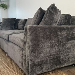 Velvet Grey Thomas O’Brein - Century Couch