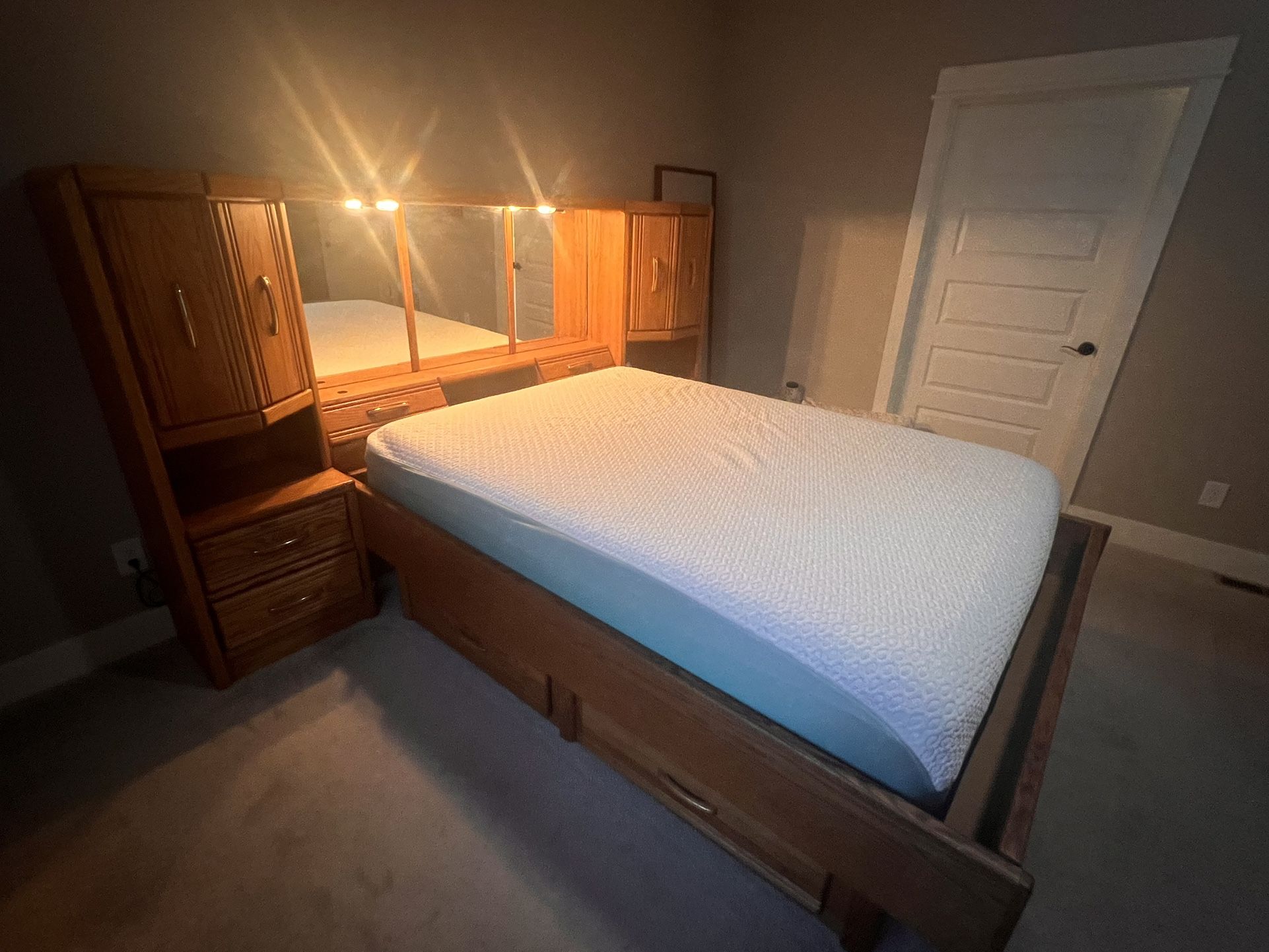 Oak Bed Frame With Pier