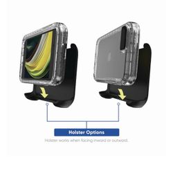 onn. Rugged Phone Case with Holster for iPhone 6, 6s, 7, 8, SE 2020, SE 2022 - Clear