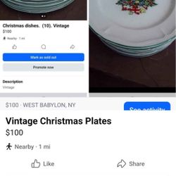 Vintage Christmas Plates 10