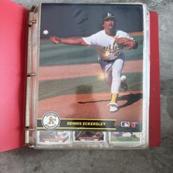 three entire baseball card books 