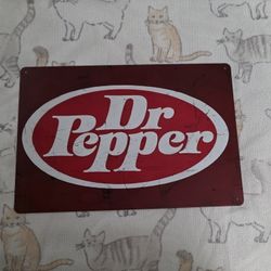 Dr. Pepper Metal Sign.