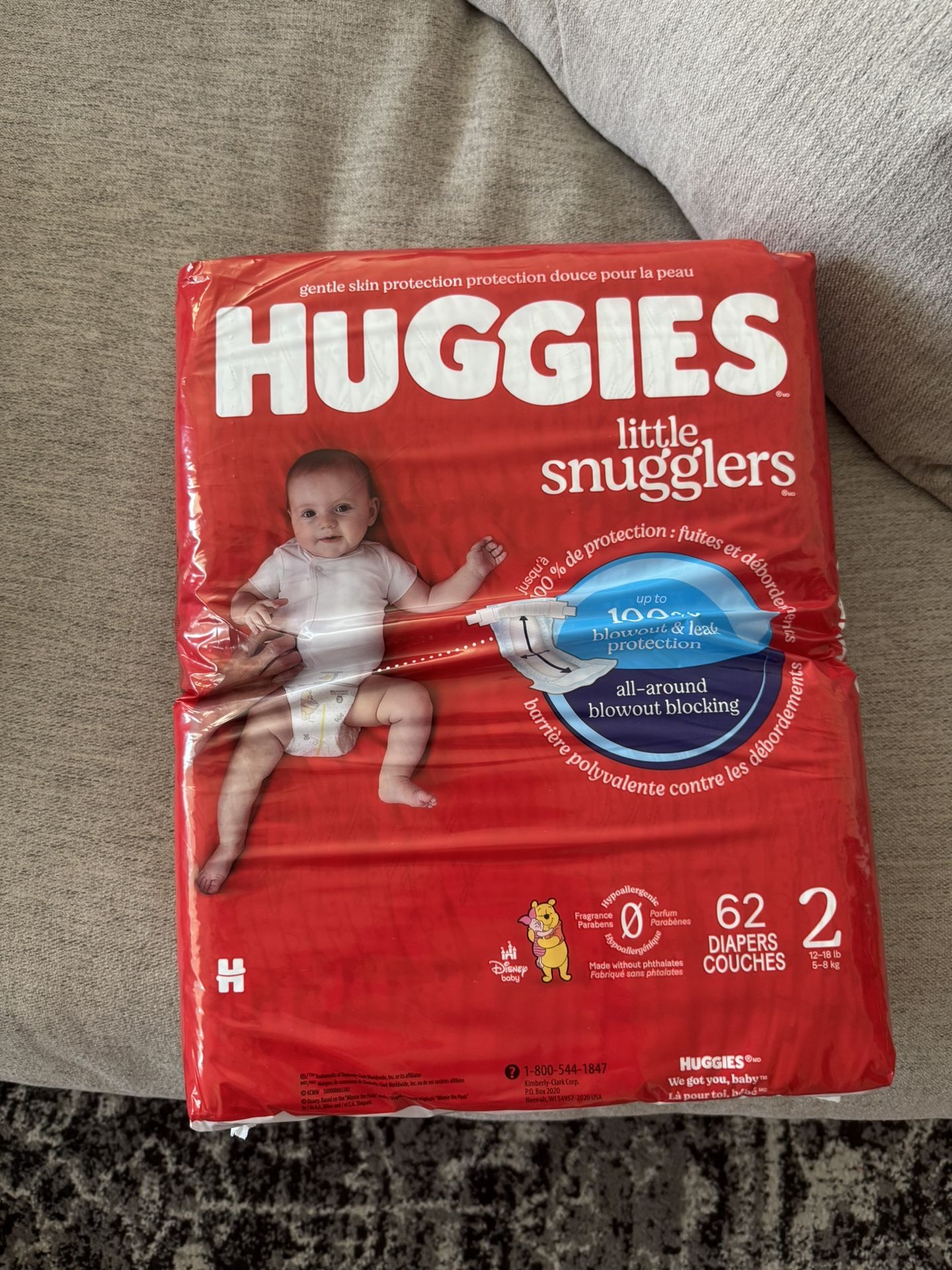 Brand New 62 Count Size 2 HUGGIES