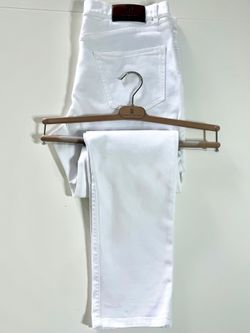 Brunello Cucinelli Men's Leisure Fit Jeans Breathable  White Size 32 (46)