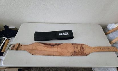 Leather Weightlifting Belt Large Brand New