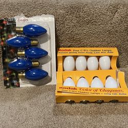Vintage Lot of 13 Kodak Replacement bulbs C-9 1/4 White Blue