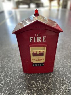 Vintage Randix Fire Box Telephone Wall Mount Landline Push Button Fire House
