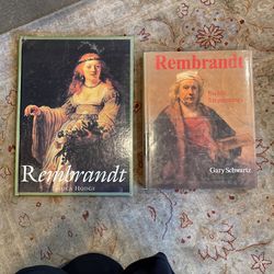 SET OF 2 REMBRANDT ART COFFEE TABLE BOOKS