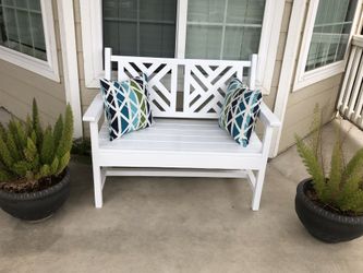 Farmhouse style patio bench