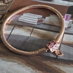 Pandora Rose Gold Bracelet Sz 16