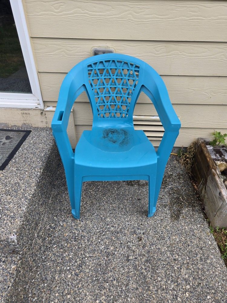 FREE: 2 Teal Outdoor Chairs