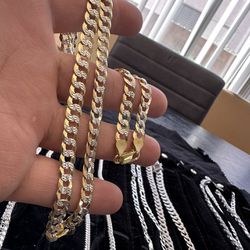 925 silver platted gold chain 22 inches