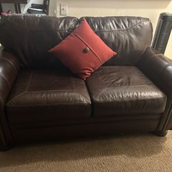 Leather Loveseat