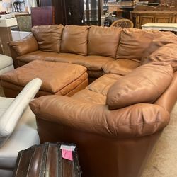 Leather Couch Sectional 