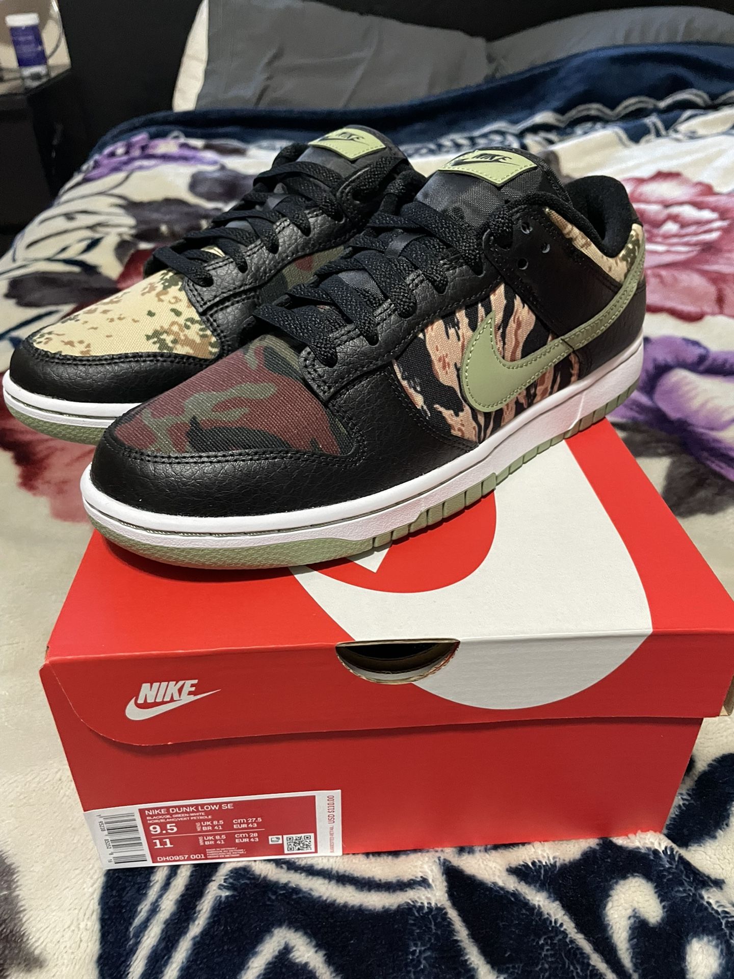 Nike Dunk Low Crazy Camo Black Size 9.5 for Sale in Seattle, WA