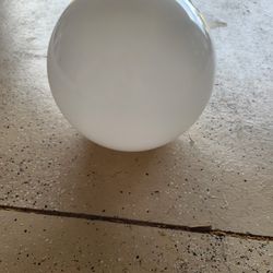 12" White Acrylic Globe With 5.25 Neck Less