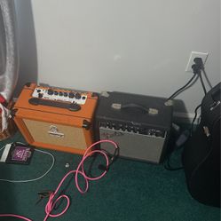 2 Guitar Amps For Sale Throw An Offer The Orange Amp Is Brand New