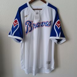 Atlanta Braves Hank Aaron Nike Men's White Home Cooperstown Player Jersey XL and XXL
