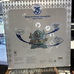 Disney 25th Anniversary World Of Disney Snow Globe Special Edition