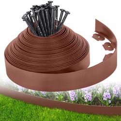 Landscape Garden Flexible Edging Border with Stake for Flower Plant Lawn Pathway 28 Feet New Condition 