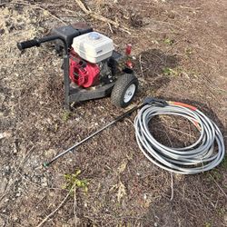 Honda Commercial Pressure Washer with heavy duty stand and hoses
