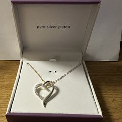 Heart Pure Silver Plated Necklace