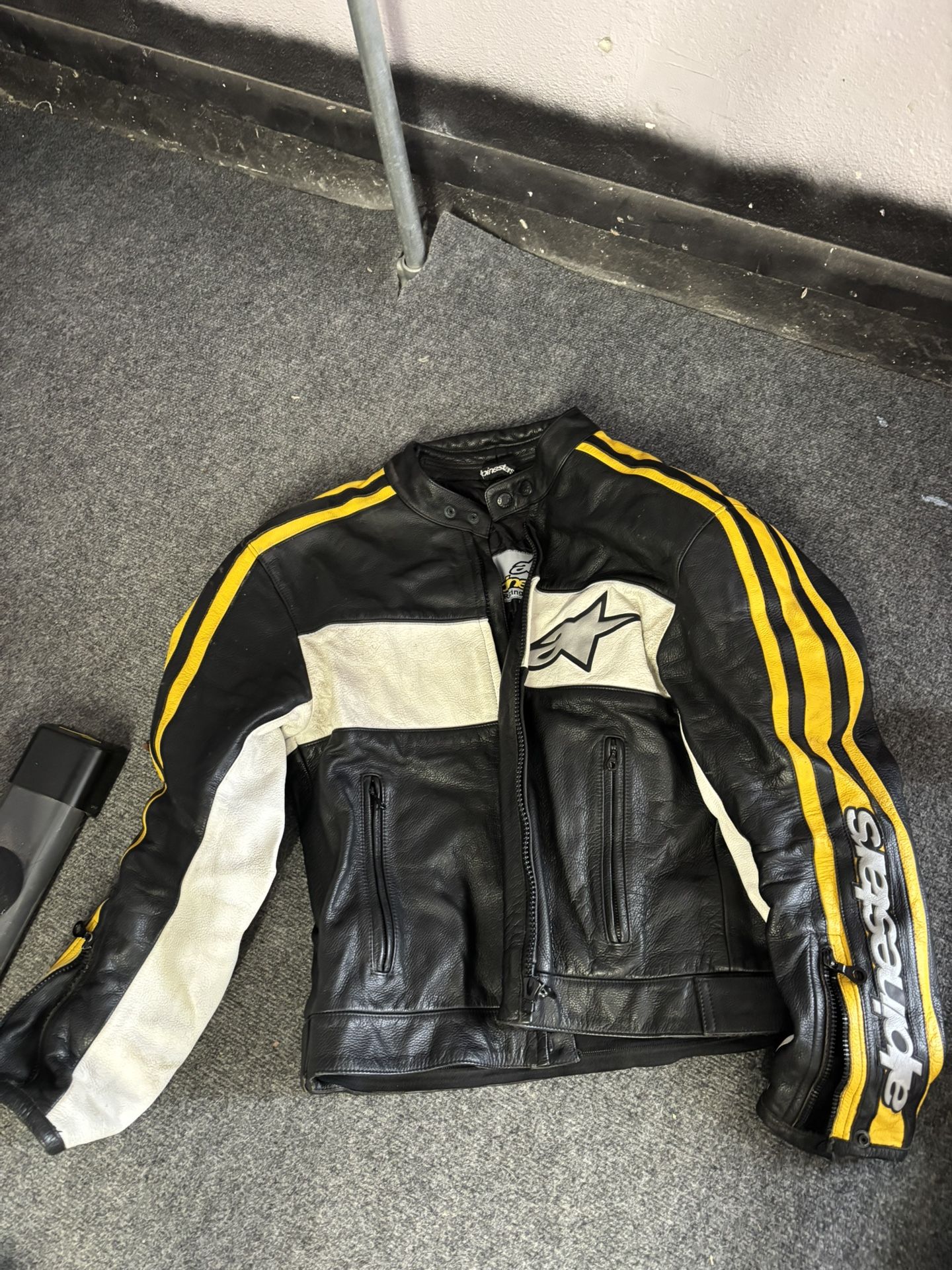 Alpinestars Full Leather And Padded Motorcycle Jacket